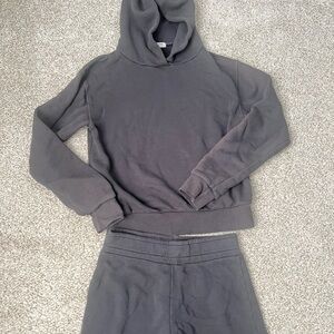 Perfectwhitetee Dark Gray Hoodie and Sweatpants Set